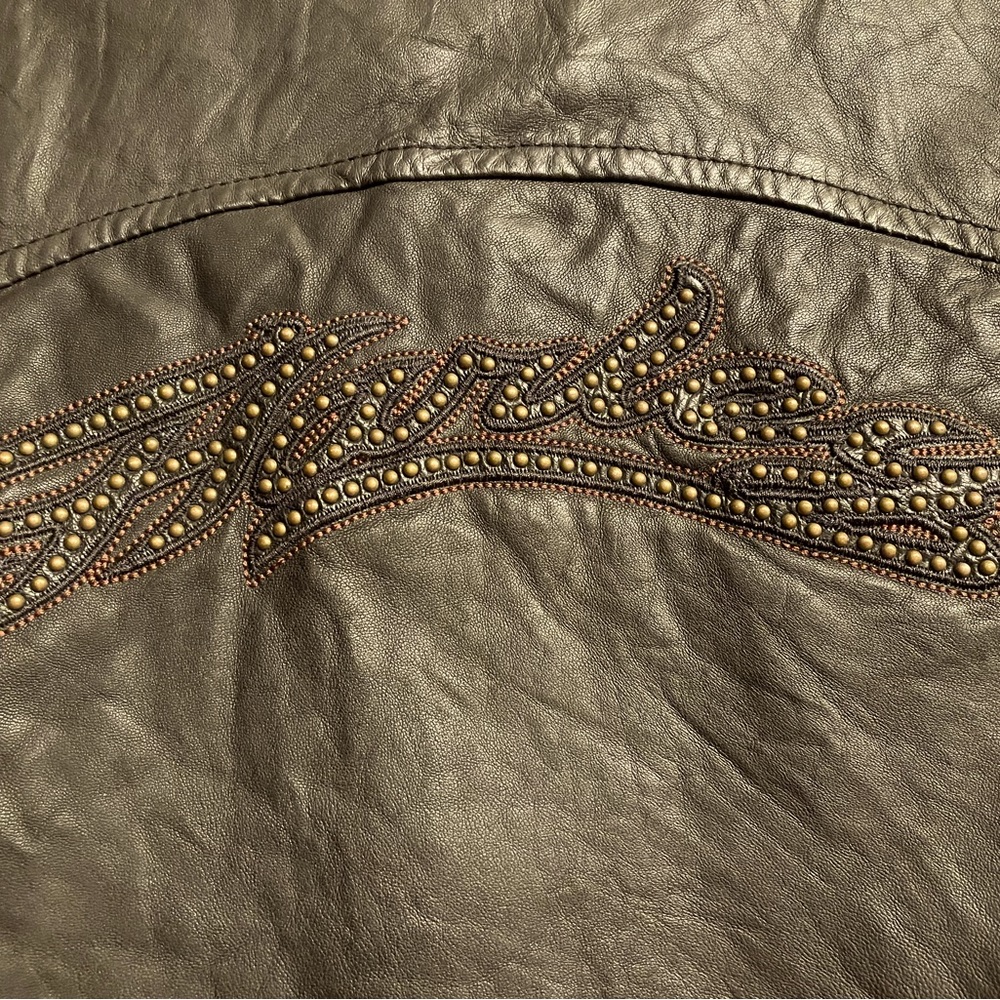 Harley Davidson lambskin Vest with embellishments - Picture 5 of 11